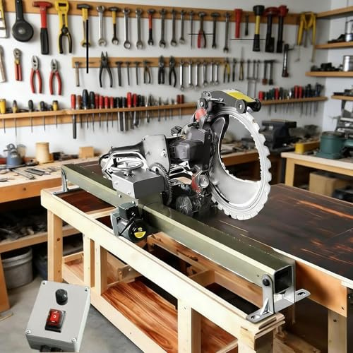 Guida automatica per se-ga circolare, binario per se-ga a disco per cemento da 1,5/2/2,5/3 m con telecomando, profondità regolabile, guida lineare automatica in alluminio per cemento(2.5m/8.2ft)