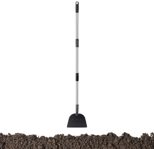 Pala de Jardín | Rascador de Hielo con Mango Largo - Rascador de Suelos Exteriores Resistente | para Porche Césped Terraza Balcón Entrada y Patio
