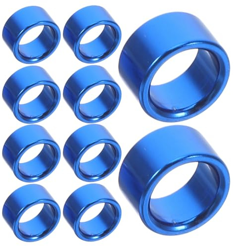 EXAOMBLE 10 Anillos de Aluminio Azul para Patas de Paloma, Identificación Rápida y Versátil, Ideales para Dueños de Palomas y Organizadores de Carreras