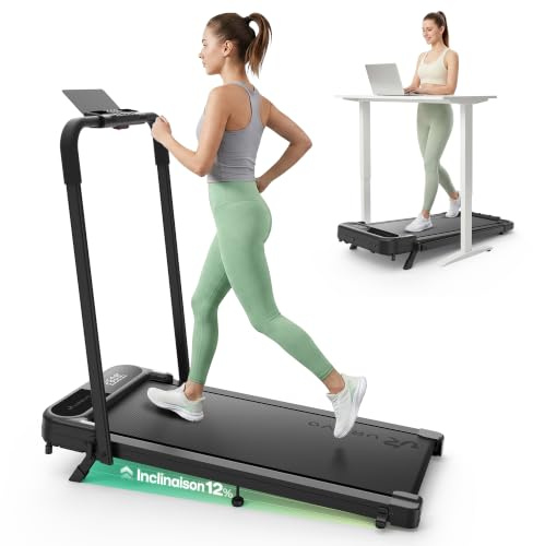 UREVO Tapis de Course Pliable avec Inclinaison 12%