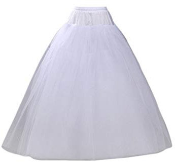 ZZALLL4 Couches sans Cerceau Long Style Demi-Jupe Jupon Robe de mariée de mariée doublée Dames Femmes Robes de soirée Doublure de Jeu de rôle