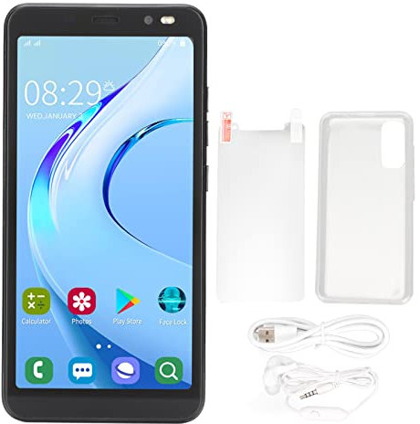 Elprico 5,45 Zoll Handys ohne Vertrag Günstig, Rino4 Pro HD-Bildschirm Handy, RAM 1 GB ROM 8 GB, Dual-SIM, 2200 MAh, 2 MP 5 MP Dual-Kamera(Schwarz)