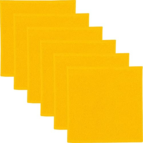 Erwin Müller Reinigungstuch, Putztuch, Putzlappen, Spültuch 6er-Pack curry Größe 25x25 cm - 100% Baumwolle, zum Spülen oder Staubwischen, robust und langlebig, mit Frottierseite