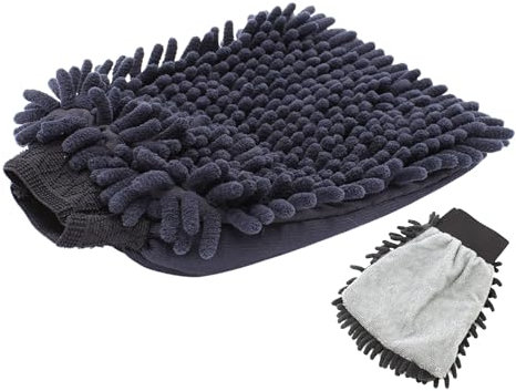 PARENCE.- Guanto da lavaggio in microfibra per la cura dell'auto/Panno antigraffio a doppia faccia per polvere per auto a casa - Colori Assortiti