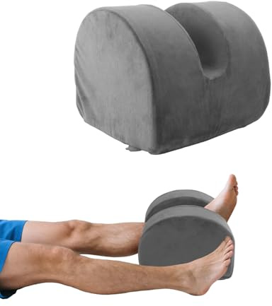 NZELSW Knee Recovery Pillow for Post-Surgery with Memory Foam, Orthopedic Leg Positioning Pillow, Knees Support & Elevation Pillows, Ideal for Knee Replacement Recovery, Injury and Rest (Gray)