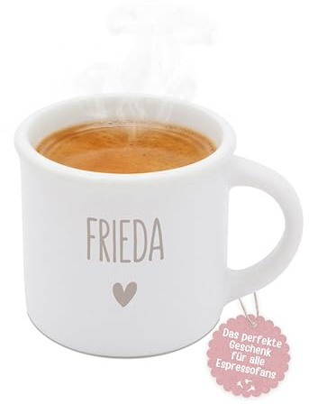 wunderwunsch Personalisierte Espressotasse, Keramik Tasse mit Gravur, Name | Espressotassen mit Wunschtext, Vatertag, Weihnachten, Wichtelgeschenk, Spruch lustig, Papa, Oma, Opa, Angler