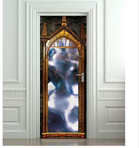 Diy 3D Wandaufkleber Wandbild Home Decor Hogwarts Spiegel Des Wunsches Art Removable Door Sticker Decole 77X200 Cm Türaufkleber