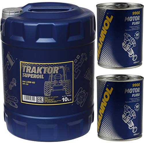 10L MANNOL Motoröl Traktor Superoil API CD 15W-40 Motorspülung Motor Flush