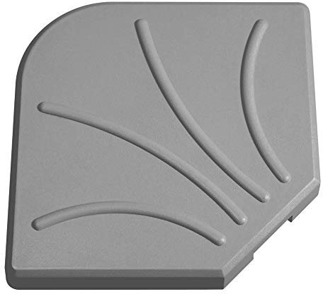 LOLAhome Sujección Piedra Gris de 25 kg de Cemento para Estructura de Base de Parasol | De 47x47x5,5cm | para parasoles con pie de Estructura de 4 Piezas | para Exterior, jardín