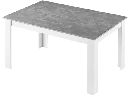 TUKAILAI Esstisch Holz, Moderner Esszimmertisch, Holztisch, Küchentisch, 4-6 Sitzer, Rechteck Dining Table,Kleiner Esstisch,Tisch Küche für Küche Esszimmer Restaurant,Grau&Weiß,120×90×75cm