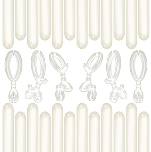 200 Pieces 260 Balloons Twisting 260Q Long Balloons for Balloon Animals Making Weddings Birthdays Christmas Party Decoration (Clear)