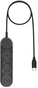 Jabra Engage 50 II Link Anrufsteuerung mit USB-C-Kabel Engage 50 II Mono- und Stereo-Headset mit USB-C-Anschluss - mit Allen führenden UC-Plattformen wie Zoom kompatibel - Schwarz