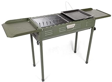 Kolgrill Picknick Grill Träkolgrill Bärbar BBQ Grill Förtjockad Stor Grill Grill Hem BBQ Grill Utomhus Kolgrill Kolgrillar Picknickgrill (Color : Green)