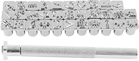 Zooke Herramientas de Repujado de Cuero de Acero Inoxidable Impresiones Fuertes y Duraderas Herramientas de Repujado de Cuero para Bolsos de Cuero