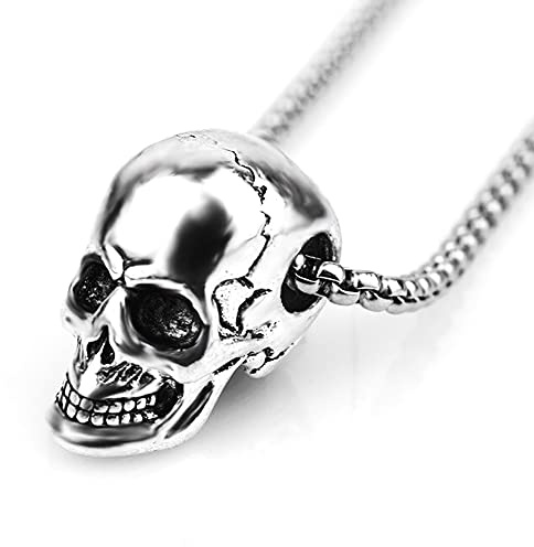 ZENSE - Collier homme rock punk gothique en acier crâne tête de mort ZP0257