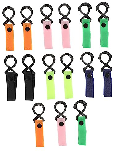 Toyvian 15piezas Gancho Para Carrito Bebe Ganchos Multiusos Para Correas y Bolsas De Compra Para Exteriores y Colgadores Para Cochecitos De Lactancia Color Aleatorio