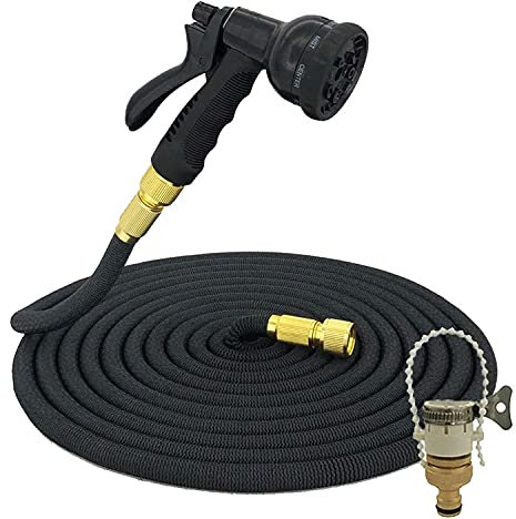 OnSaya Tuyau de Jardin à Haute Pression, Tuyau d'arrosage Lumineux, résistant à l'usure et résistant à l'usure, buse multifonctionnelle for Le Potager (Size : 50ft-15m)