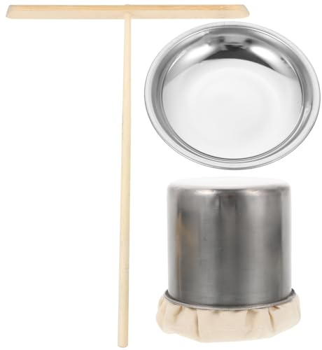 Kichvoe Pancake Oil Brush Set with Bamboo Crepe Spreader 2-Piece Kitchen Tool for Homemade Pancakes and Crepes 9.45X6.89 Inches Convenient Crepe Spreaders for Griddle Cooking