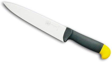 BLUE FARM | Due Buoi knives. 841 Coltello macellaio inox, legno e ottone Coltello macellaio trinciante da mm 220