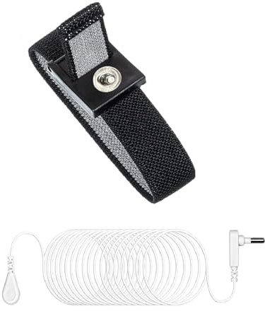 LAXVAPIU Grounding Wristband Grounding Bracelet Wrist Straps for Pain Relief Sleep Earth Connected Therapy Wrist Band with 15ft Cord
