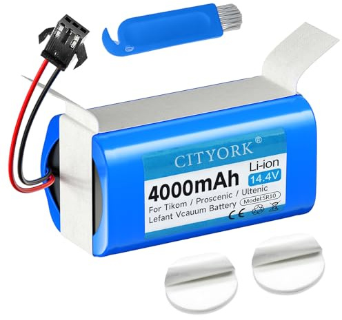 CITYORK 14.4/ 4000mAh Batería para Cecotec Conga Excellence 950 990 1090 1790 1990 2290 Ultra Bateria, para Lefant T700, para Proscenic 850T 850P, para Honiture G20, para Ultenic D5/D5s/D5 Pro