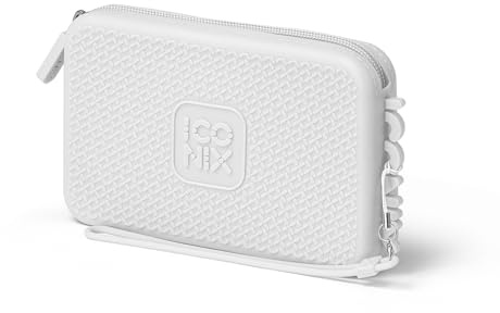 ICONIX Kosmetiktasche für Damen – geräumig und schick, perfekt für die Organisation Ihres Make-ups, ideal für Meer, Zuhause, Pool, Reißverschlusstasche in verschiedenen Farben, Weiß, Pochette Small,