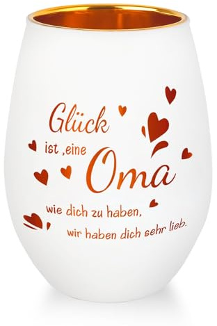 Belillpipi Geschenke für Oma, Windlicht aus Glas für Oma, Teelichthalter mit Gravur für Muttertag Personalisierte Geschenke für Geburtstag Weihnachten