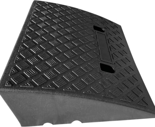Bordsteinrampe Tragbare Bordsteinrampen, Auffahrrampen Aus Kunststoff, Schwere Schwellenrampen Für Ca. 17-20cm Hohe Stufen, Leichte Türrampe Laderampe Für Rollstühle PKW Anhänger LKW Fahrrad Motorrad