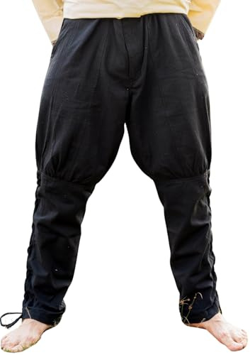 Leonardo Carbone® Pantalon Viking Magnus avec lacets pour les jambes - Pantalon médiéval - Pantalon viking - Costume - Tenue de festival - Pour jeux de rôle, cosplay, loisirs - 100 % coton