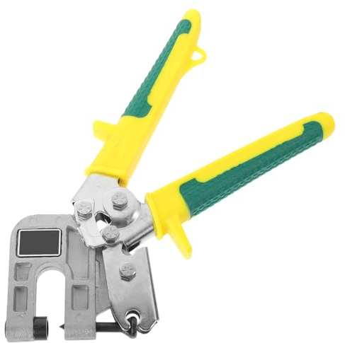 Pince à Bec Plat pour Rail en Acier au Carbone, Jaune, une Main | Pince à Poinçonner pour Plafond, Connexions sans Perçage ni Rivetage, Outil Manuel D'installation