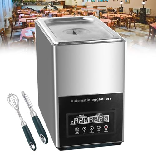 forplubossmmp 800W Hot Spring Egg Boiler Machine w/0~99minutes Timing, Egg Poacher Machine Egg Cooking Machine 30~90°C, Large Capacity Egg Cooker 9L for Commercial And Home Use 7.5 * 16 * 11.4inch