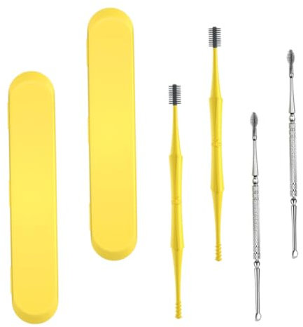GRADENEVE 4 Stück Ohr löffel Set Ohrstöpsel ohrenreiniger Ohren sauberer ohrenstäbchen Ohrstäbchen Ohrreiniger gehörschutzstöpsel Ohrkürette Ohrenschmalz-Entfernungsset Rostfreier Stahl