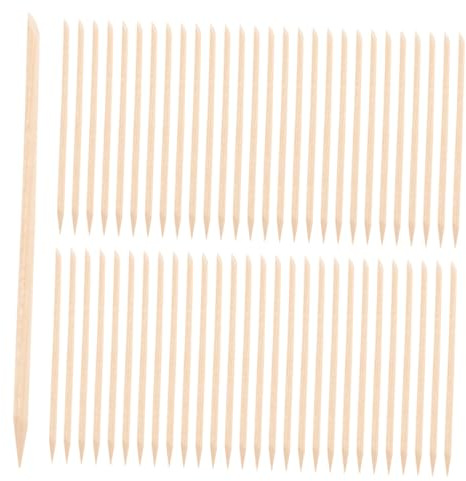 Palitos Beige 100 Madera Piezas de Manicura y Pedicura | Uso Multiusos, Diseño Fácil de Usar, para Manicurista Profesional, Acabado en Madera