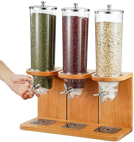 HNBYLMM Distributore di Cereali 12L, Contenitore ermetico per Cucina, Distributore di Cibo Secco Contenitori per Cereali Distributore di stoccaggio, Distributore di Caramelle con Coperchio ermetico,A