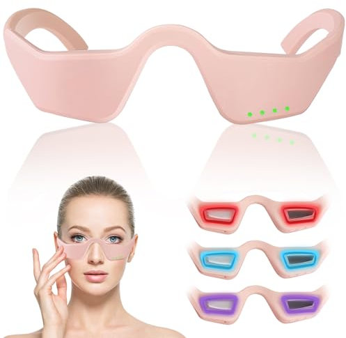 Augenmassagegerät,Elektrisches Augenmassagegerät, Bluetooth Musik,Eye massager Elektrische (Rosa mit EMS)