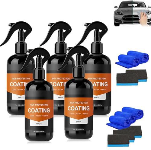 Turbo Shine Nexa, Nexa Turbo Shine, 2025 Neues Nexa Auto-Kratzer-Entferner-Spray for Fahrzeuge, Autolack-Kratzer-Reparaturpaste, lang anhaltende Hochschutzbeschichtung for alle Fahrzeugoberflächen(5pc