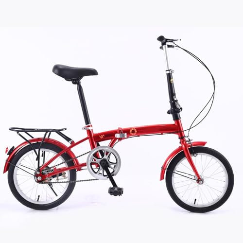 Faltrad Klappbares Citybike 16 Zoll Singlespeed Carbon Steel Bike Mit Höhenverstellbarer Mode Geeignet Für Jugendliche Und Erwachsene Zum Pendeln Zum Einkaufen B,16-Inch