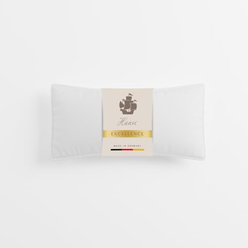 Hanse Excellence 3-Kammer-Kopfkissen 40x80 cm, für weichen Schlafkomfort | Luxushotel Federkissen weiß, hergestellt aus Federn & Daunen im 3-Kammer-System, Made in Germany