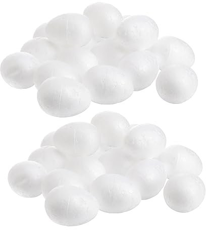 GALPADA 50stücke Durafoam Eier Für Ostern DIY Bastelprojekte Robuste Bruchfeste Styroporeier Für Kreative Dekorationen Und Bastelideen