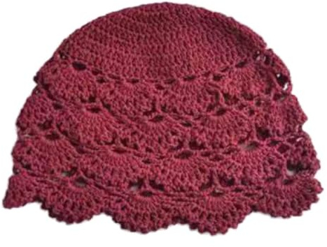 Aniyan Häkelmütze Damen – Leichte mit Lochmuster & Spitzen | Elegante Slouchy Beanie (52-58 cm) | Netz-Mütze Spitzenmütze für Frühling, Sommer & Herbst (Weinrot)