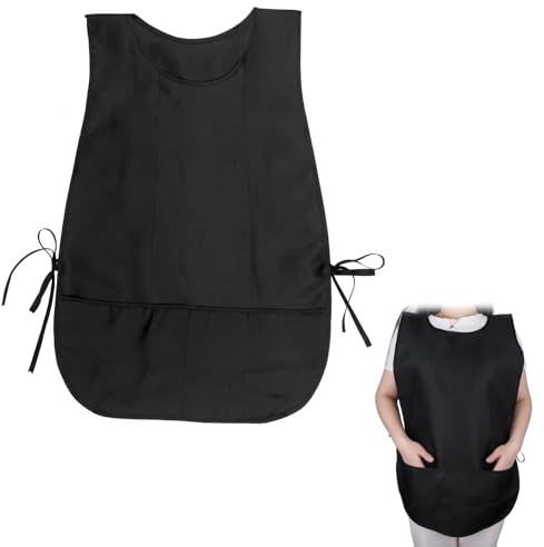Larrel Reinigungsschürze, Kittel, Reinigungsschürzen für Haushalt, Kunst, Kittel, Malschürzen für Erwachsene, Schuster, Unisex, wasserdichte Kittel mit 2 tiefen Taschen, Kunstkittel für Erwachsene