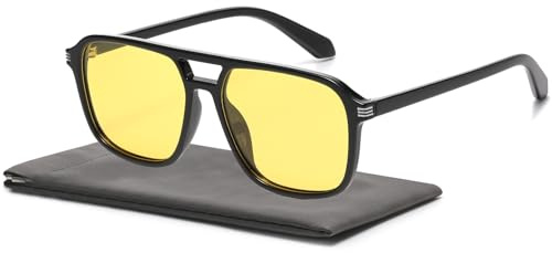 Musivon Large Night Vision Glasses for Driving Women Men - Anti Glare Night Driving Glasses