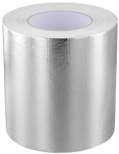 Aluminium Klebeband 150mm x 50m,Alu-Klebeband hitzebeständig selbstklebend | Dichtungsreparatur, Wasserdichtes Aluband für Rohre und Dachrinnen, Silber