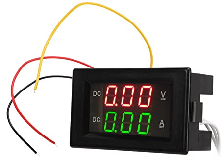 AOWINHIT 2 in 1 Volt Ampsuratore Ampsurazione Doppio LED Amperometro Voltmetro Monitoraggio della Batteria Moto