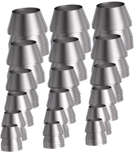 Abaodam Lot de 18 Coins en Fer pour Marteau à Manche, Cales Métalliques Rondes 8-18mm, Accessoires de Renforcement pour Charpenterie et Bricolage, Outils de Fixation Résistants et Solide