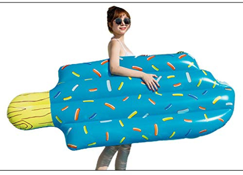 Whoasyst Funny Inflatable Ice Cream Pool Floating Row Swimming Air Mattress Bed Water Riding Lounge Hammock Beach Party Toys Adult Float