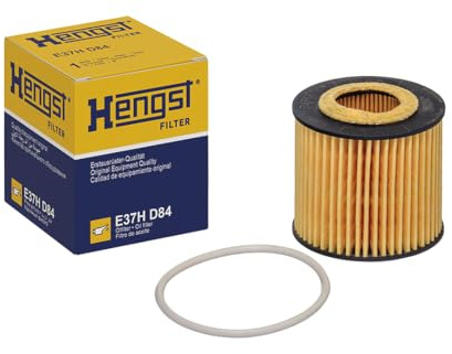 HENGST - Ölfilter E37H D84 - Öl-Filtereinsatz für KFZ | Hochwertiger Motorölfilter für KFZ mit Otto- oder Dieselmotor - Robuster Ölfilter mit hoher Schmutzaufnahmefähigkeit