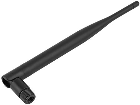 LKM Security DE-9007 WLAN-antenn | 7 dBi | 2,4 GHz | hane | WiFi eftermontering | Man | Inomhus | Utomhus | Svart