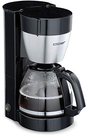 Cloer 5019 Filterkaffebryggare med varmhållningsfunktion, för upp till 10 koppar kaffe, 800 W, filter storlek 1x4, svart, plast hölje
