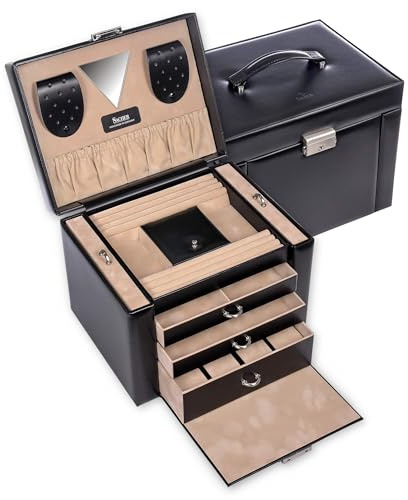 SACHER Schmuckkasten Maxima new classic/schwarz (Leder)
